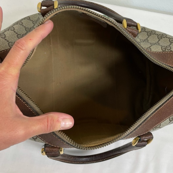 Gucci 1980’s Vintage Boston Bag Satchel Monogram - Picture 10 of 10